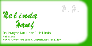 melinda hanf business card